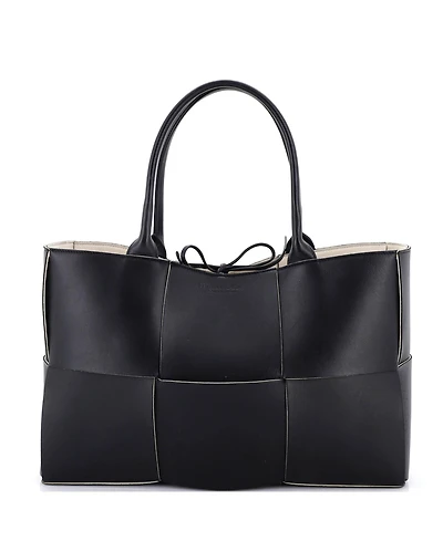 Pre-Owned Bottega Veneta Medium Arco Tote Maxi Intrecciato Leather
