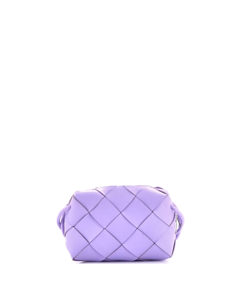 Pre-Owned Bottega Veneta Small Cassette Camera Crossbody Bag Maxi Intrecciato Leather