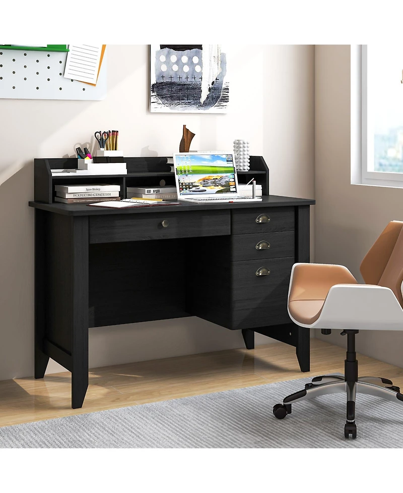 Sugift Computer Desk Writing Table Workstation for Home Office