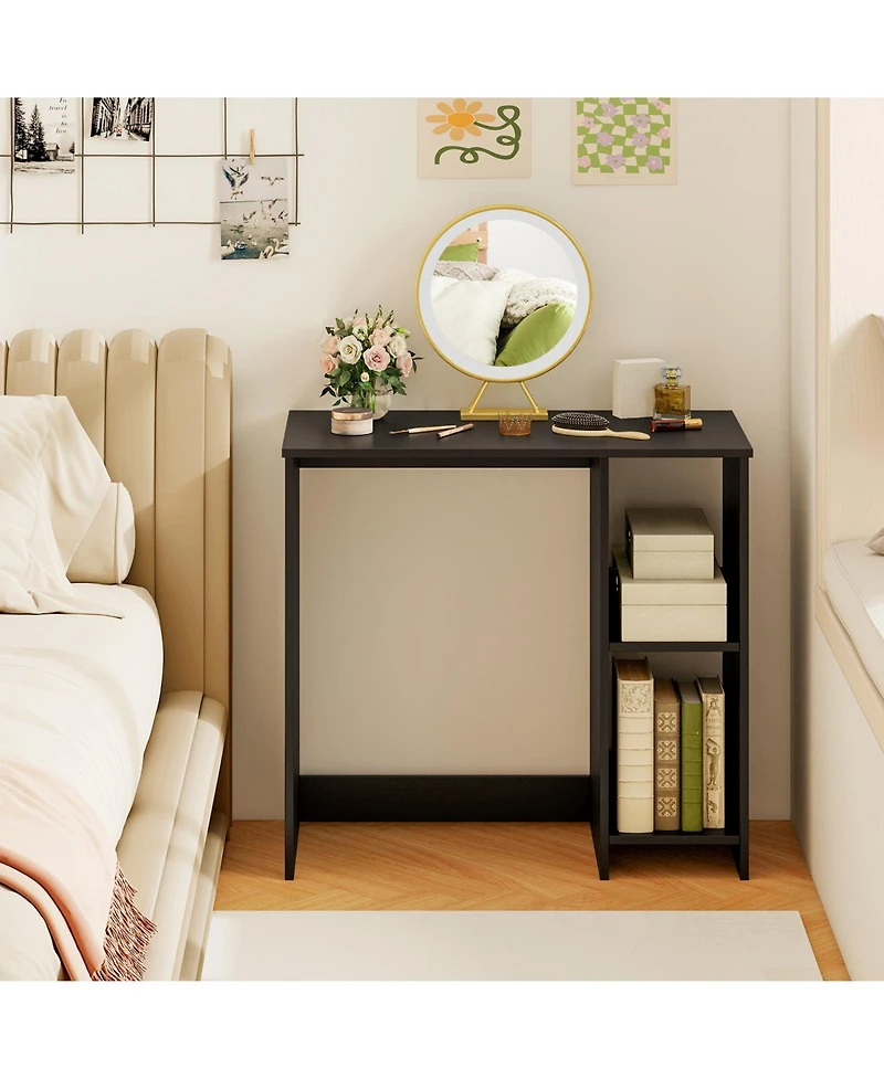 Sugift 31.5 in Modern Home Office Desk with Storage Compartments