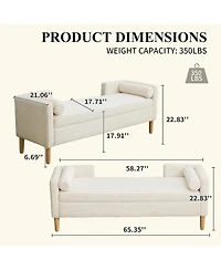 Rainsken 65" Storage Ottoman