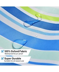 Sugift 8FT Portable Beach Umbrella with Sand Anchor and Tilt Mechanism for Garden and Patio