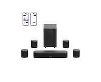 Ultimea Aura S4T 7.1ch Tv Soundbar with 4 Surround Speakers, Surround Sound System with Subwoofer, App Control, Bluetooth 6.0, Hdmi/Opt/Aux