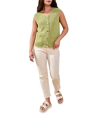 Tribal Women's Sleeveless Crew Neck Sweater Vest