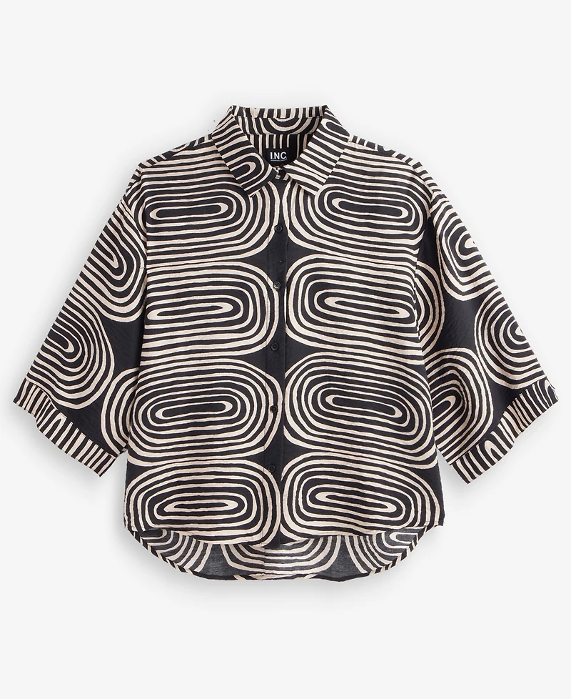 I.n.c. International Concepts Women's Flowy Half-Sleeve Blouse, Macy's Exclusive
