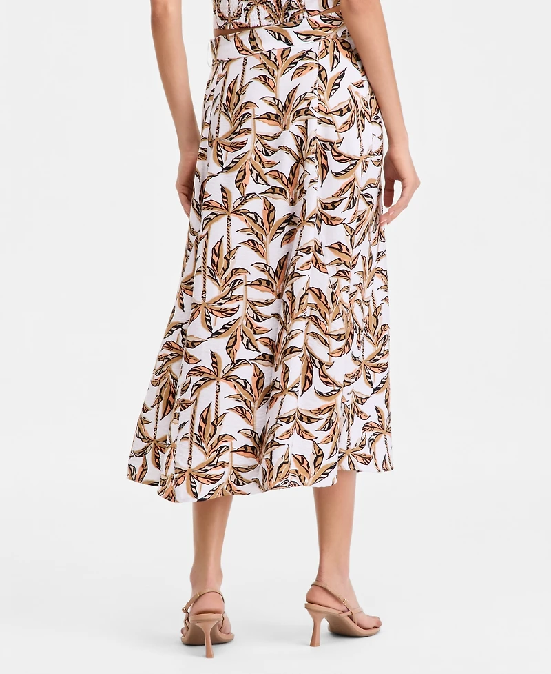 I.n.c. International Concepts Women's Printed Tie-Waist Midi Skirt, Macy's Exclusive