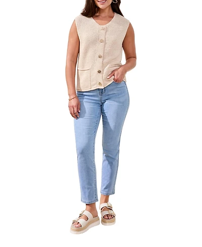 Tribal Women's Sleeveless Crew Neck Sweater Vest