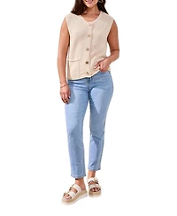 Tribal Women's Sleeveless Crew Neck Sweater Vest