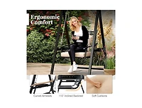 Slickblue Outdoor Porch Swing with Removable Cushions for Garden Balcony