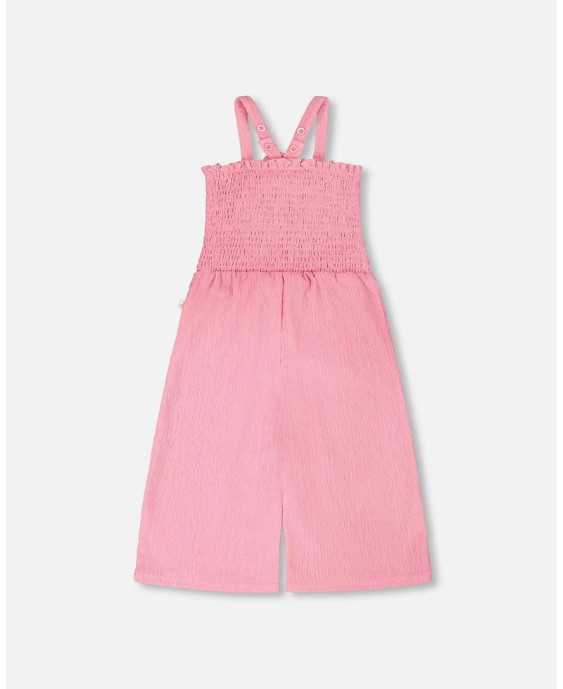 Deux par Deux Little Girls Crinkle Jersey Jumpsuit