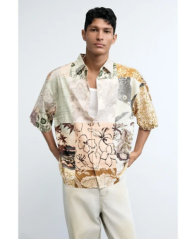 Desigual Men's Oriental patch shirt