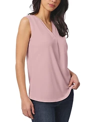 Jones New York Women's Crepe Sleeveless V-Neck Top