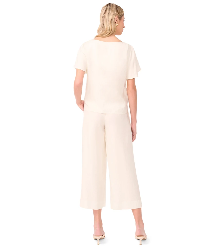 Vince Camuto Women's Smocked-Waist Wide-Leg Pants