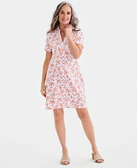 Style & Co Women's Printed Polo Dress, Macy's Exclusive