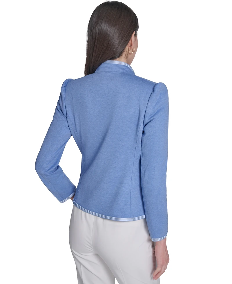 Tommy Hilfiger Women's Framed Band Mandarin Collar Jacket