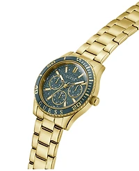 Guess Women's Gold-Tone Stainless Steel Multi-Function Watch, 36mm