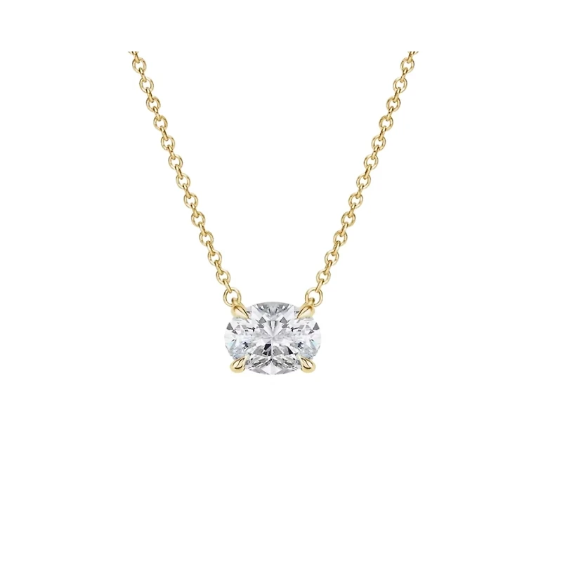 Dloria The Elena Moissanite Solitaire Necklace