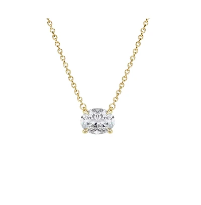 Dloria The Elena Moissanite Solitaire Necklace