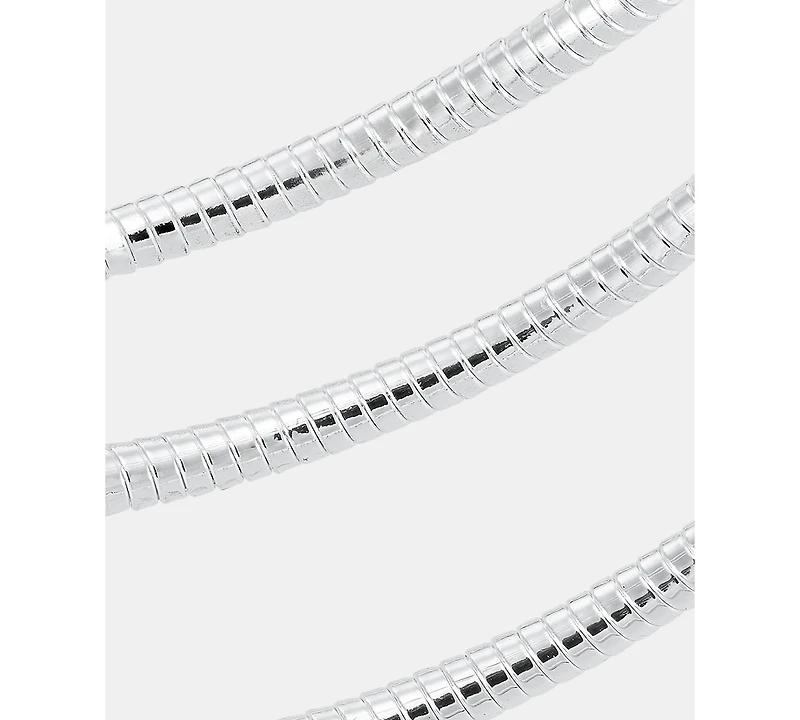 Anne Klein Silver-Tone Imitation Pearl Crystal Coil Bracelet