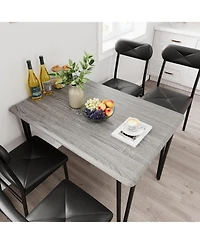 gaomon 5-Piece Dining Table Set with Upholstered Chairs, Space-Saving Kitchen Table for Small Spaces