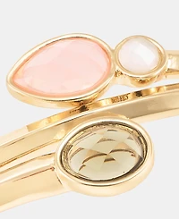 Anne Klein Boxed Gold-Tone Bezel Stone Twist Cuff Bracelet