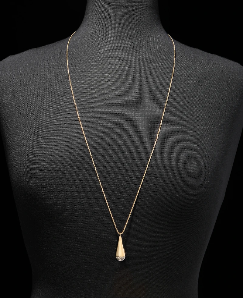 Dkny Gold-Tone 40" Crystal Pave Beaded Pendant Necklace