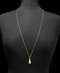 Dkny Gold-Tone 40" Crystal Pave Beaded Pendant Necklace