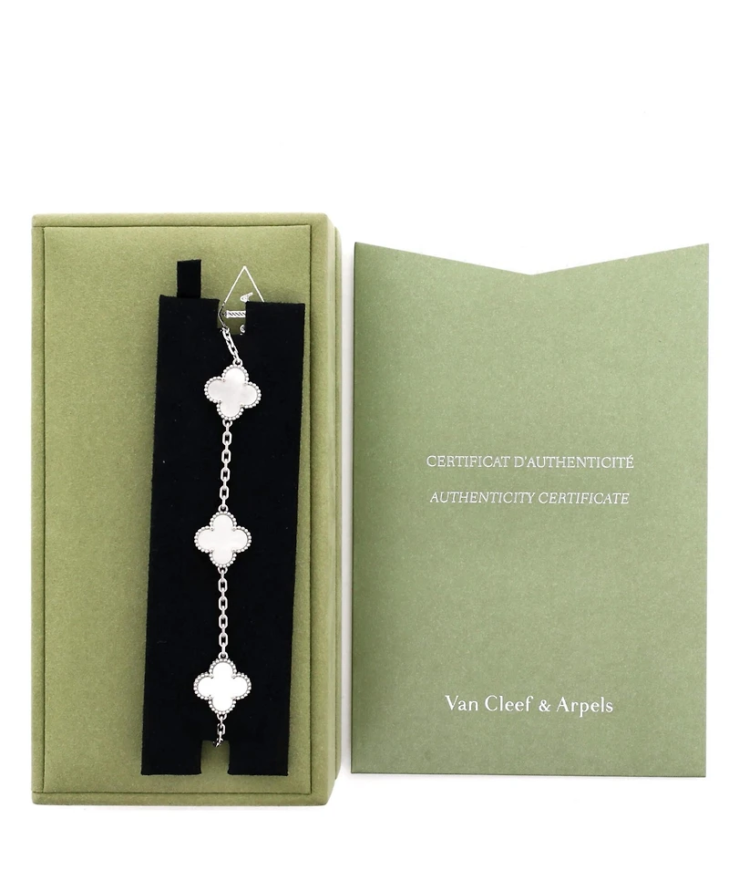 Pre-Owned Van Cleef and Arpels Vintage Alhambra 5 Motifs Bracelet