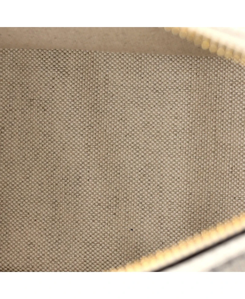 Pre-Owned Gucci Large Ophidia Curved Zip Shoulder Bag Gg Coated Canvas with Leather