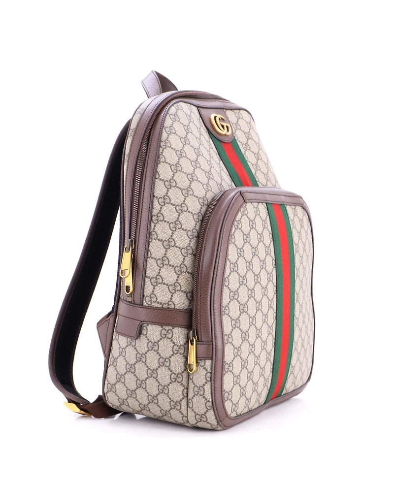 Pre-Owned Gucci Medium Ophidia Backpack Gg Coated Canvas