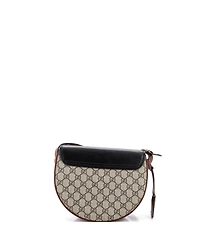 Pre-Owned Gucci Medium Padlock Saddle Shoulder Bag Gg Coated Canvas and Leather
