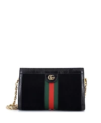 Pre-Owned Gucci Small Ophidia Chain Shoulder Bag Suede