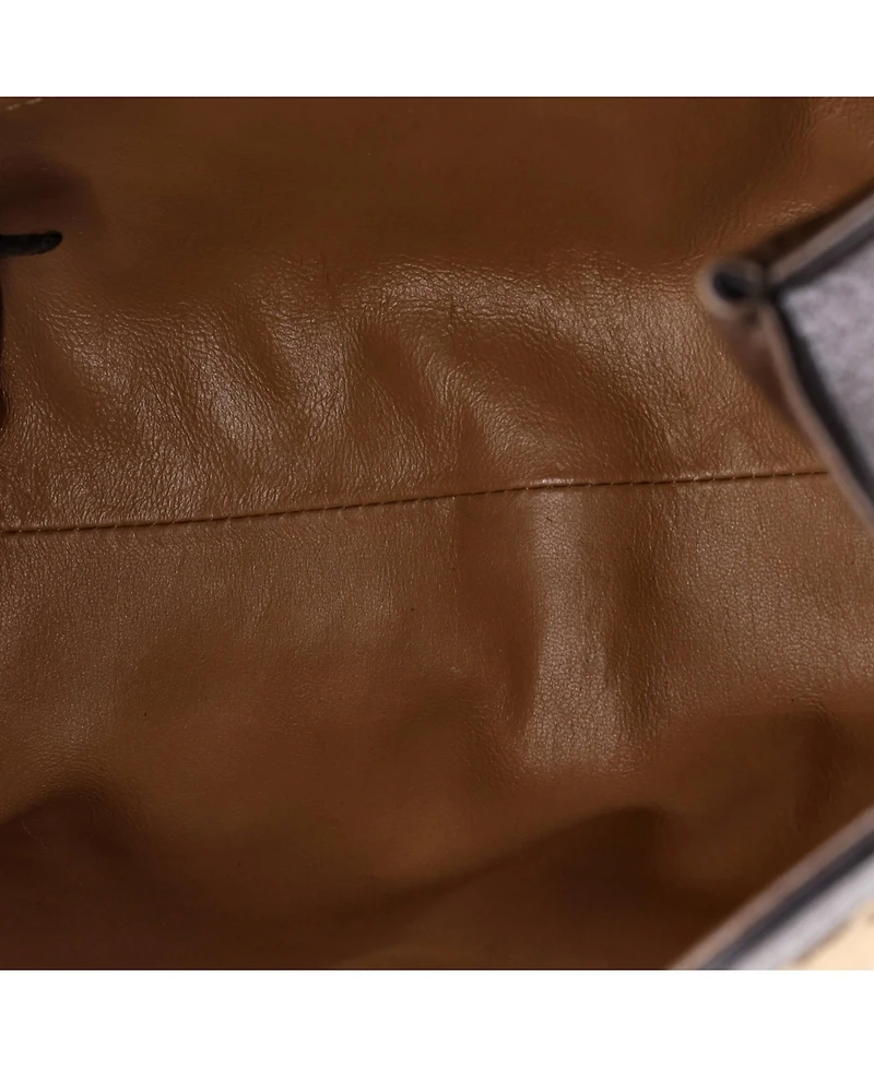 Pre-Owned Gucci Small Diana Nm Bamboo Handle Tote Jumbo Gg Canvas