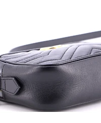 Pre-Owned Gucci Mini Gg Marmont Shoulder Bag Matelasse Leather