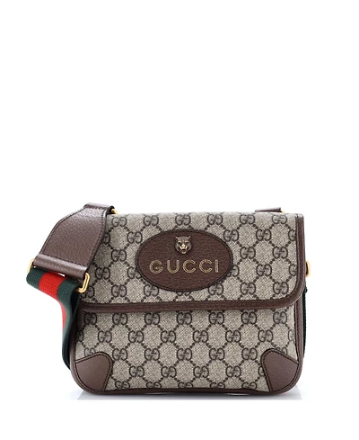 Pre-Owned Gucci Small Neo Vintage Flap Messenger Gg Coated Canvas