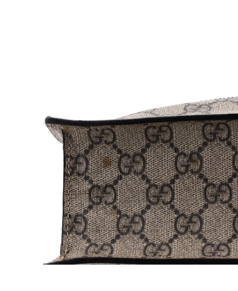 Pre-Owned Gucci North South Courrier Convertible Soft Open Tote Gg Coated Canvas with Applique