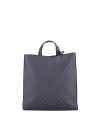 Pre-Owned Gucci Tall Convertible Soft Open Tote Gg Coated Canvas