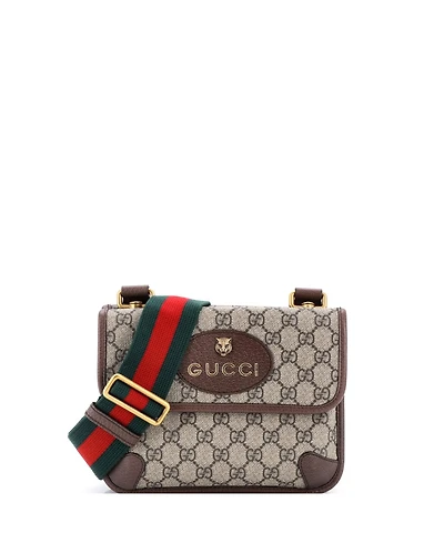Pre-Owned Gucci Small Neo Vintage Flap Messenger Gg Coated Canvas