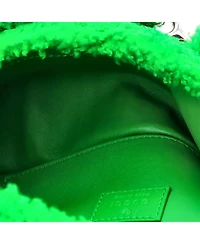 Pre-Owned Gucci Medium Horsebit Chain Shoulder Bag Shearling