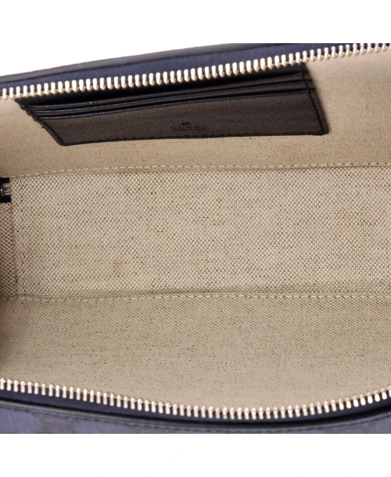 Pre-Owned Gucci Small Ophidia Zip Wristlet Shoulder Bag Gg Coated Canvas