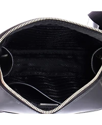Pre-Owned Prada Small Brique Camera Crossbody Bag Tessuto and Spazzolato Leather