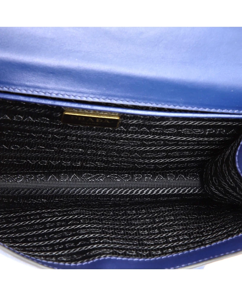 Pre-Owned Prada Small Chain Flap Bag Saffiano Leather