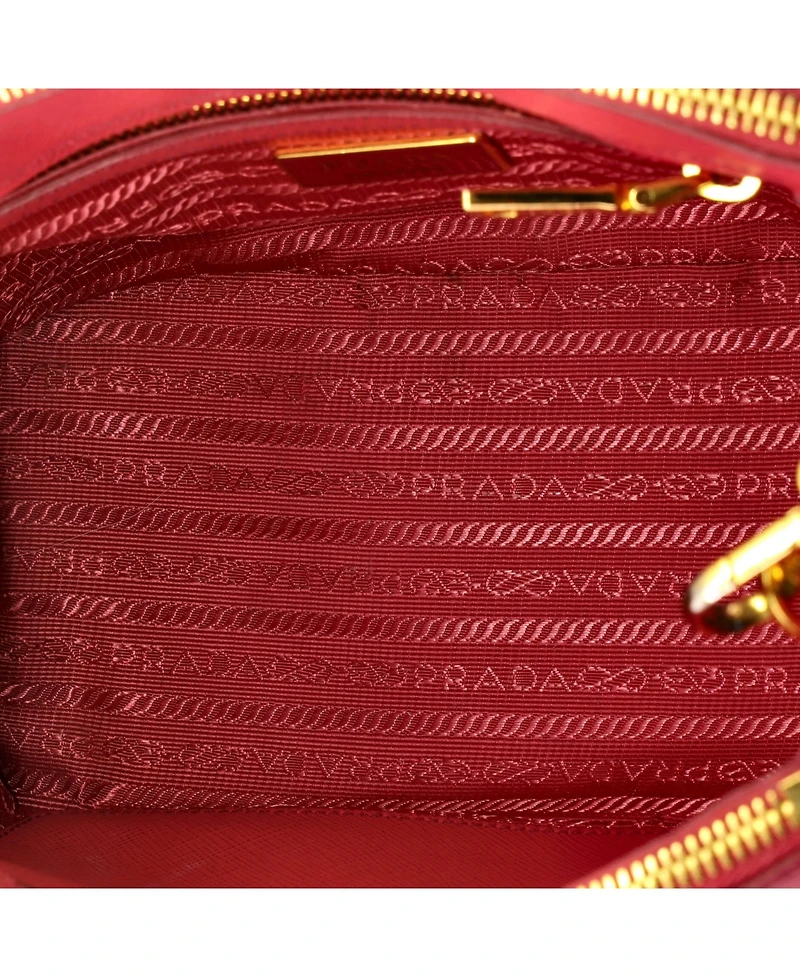 Pre-Owned Prada Small Galleria Double Zip Tote Saffiano Leather