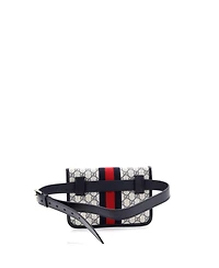 Pre-Owned Gucci Ophidia Flap Belt Bag Gg Coated Canvas with Leather