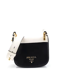 Pre-Owned Prada Small Pionniere Saddle Crossbody Bag City Calfskin