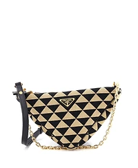 Pre-Owned Prada Mini Symbole Triangle Bag Leather and Jacquard