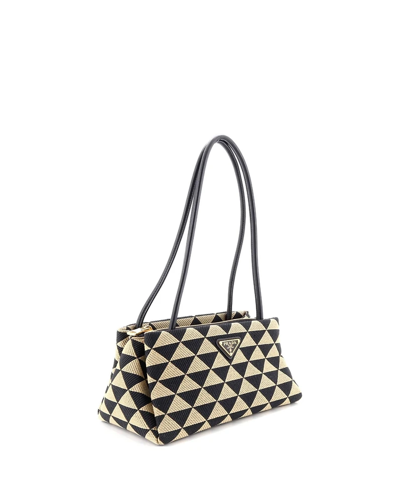 Pre-Owned Prada Small Symbole Shoulder Bag Jacquard