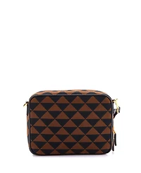 Pre-Owned Prada Symbole Zip Around Shoulder Bag Jacquard