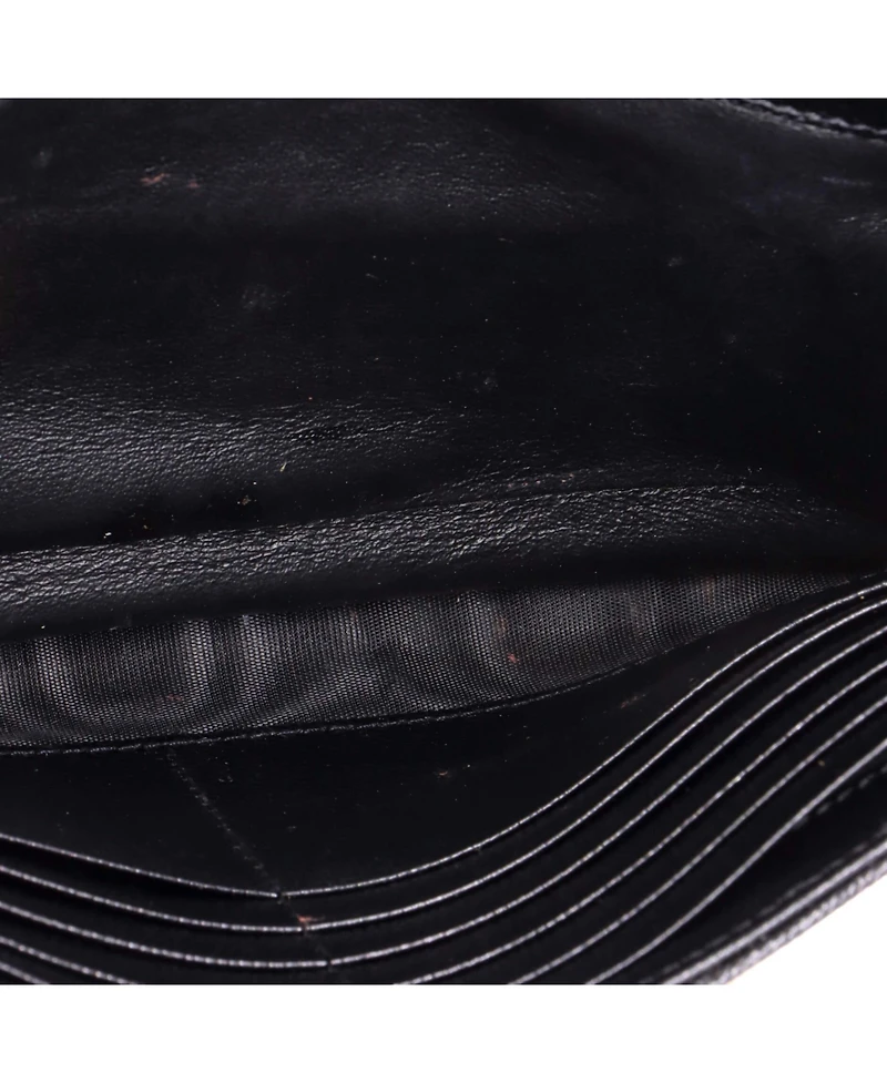 Pre-Owned Saint Laurent Medium Classic Monogram Wallet on Chain Matelasse Chevron Leather