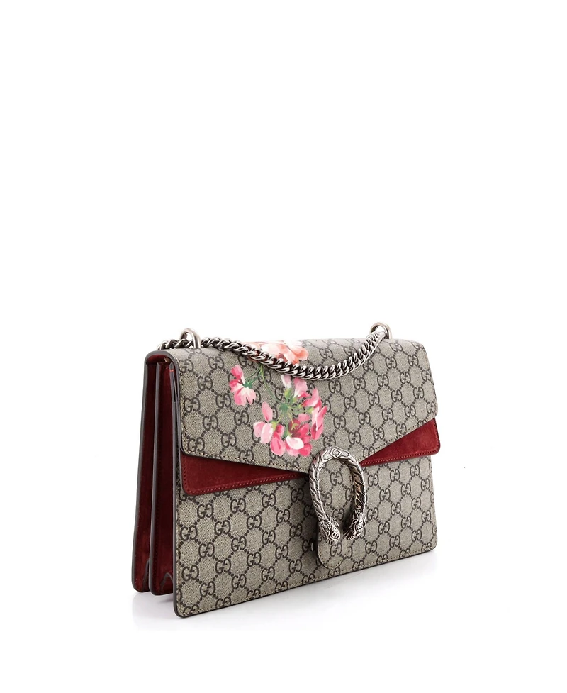 Pre-Owned Gucci Medium Dionysus Bag Blooms Print Gg Coated Canvas